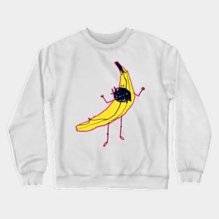 Angry Banana with neon highlights Crewneck Sweatshirt